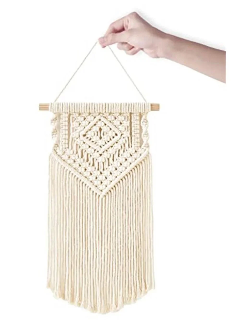 Small Macrame Wall Hanging 2 Pcs Woven Tapestry Wall Art Decor - Beautiful